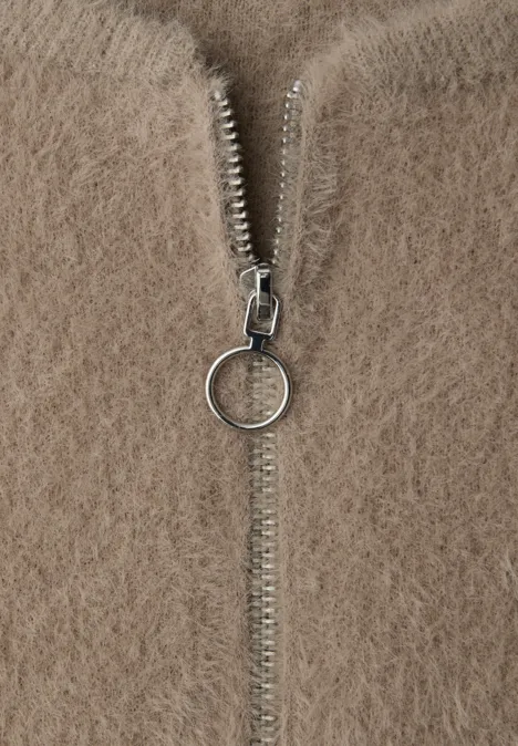 Cardigan au look blouson mocha glow Cardigan au look blouson mocha glow