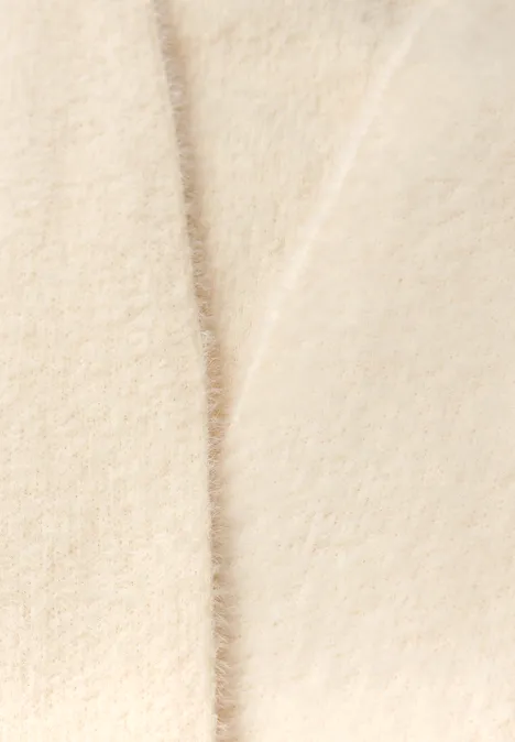 Offener Federgarn-Cardigan soft beige