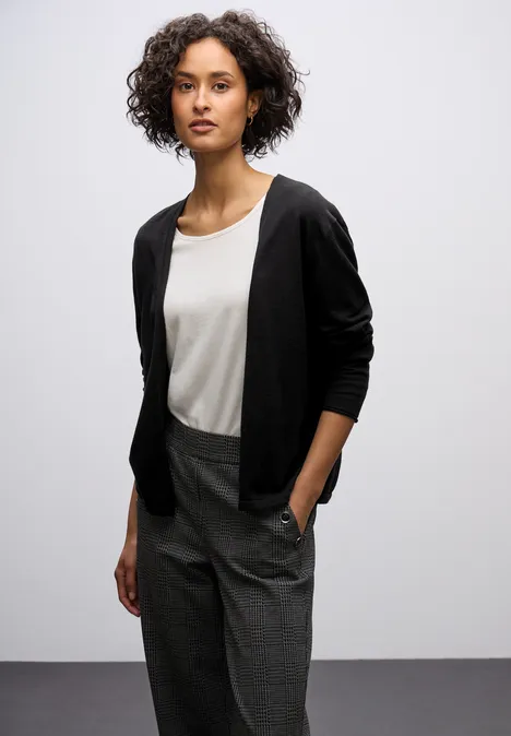 Offener Cardigan Black
