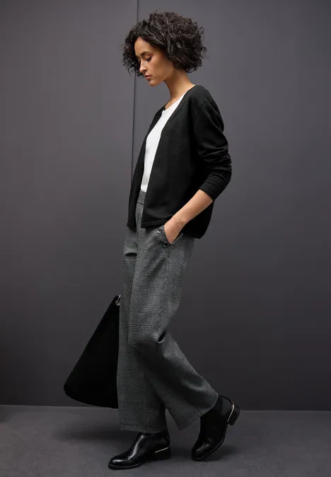 Offener Cardigan Black