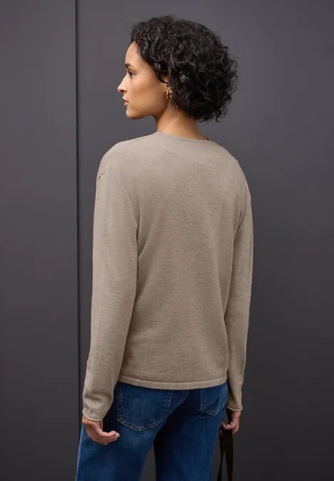 Offener Cardigan mocha dream mel.