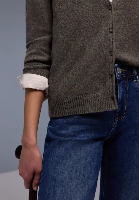 Kuscheliger V-Neck Cardigan rustic brown mel.