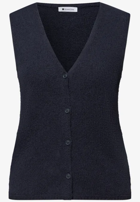 Effen gilet shadowed navy
