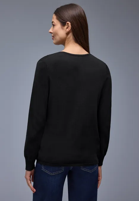 Cardigan en couleur unie Black