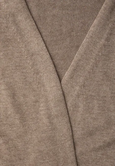 Cardigan en couleur unie light terra mocha mel.