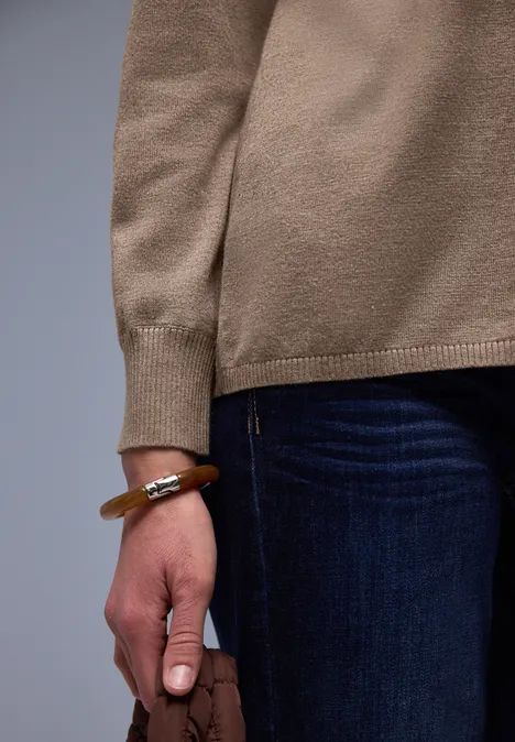 Cardigan en couleur unie light terra mocha mel.