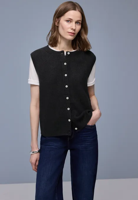 Kuschelige Weste Black