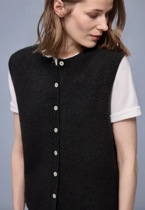 Kuschelige Weste Black