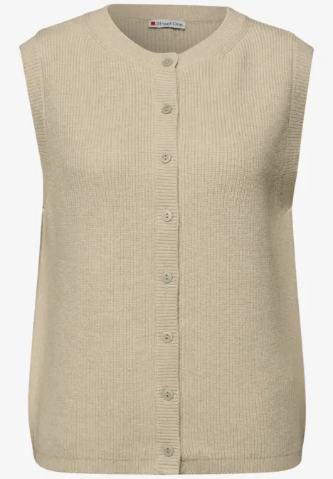 Kuschelige Weste cotton beige mel.