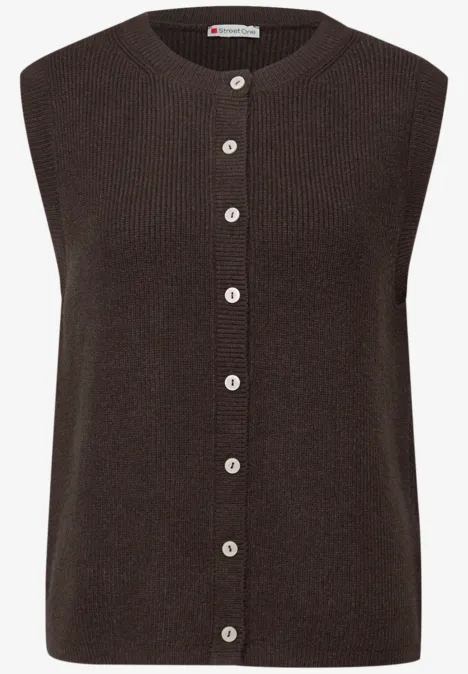 Kuschelige Weste molten earth