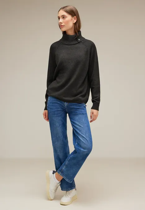 Pullover mit Rollkragen anthracite melange