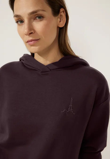 Hoodie-sweatshirt deep grape