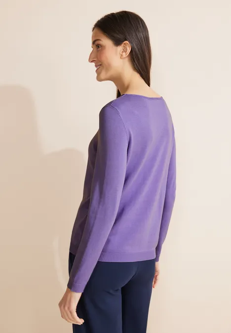Basic Pullover shiny lilac