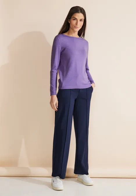 Basic Pullover shiny lilac