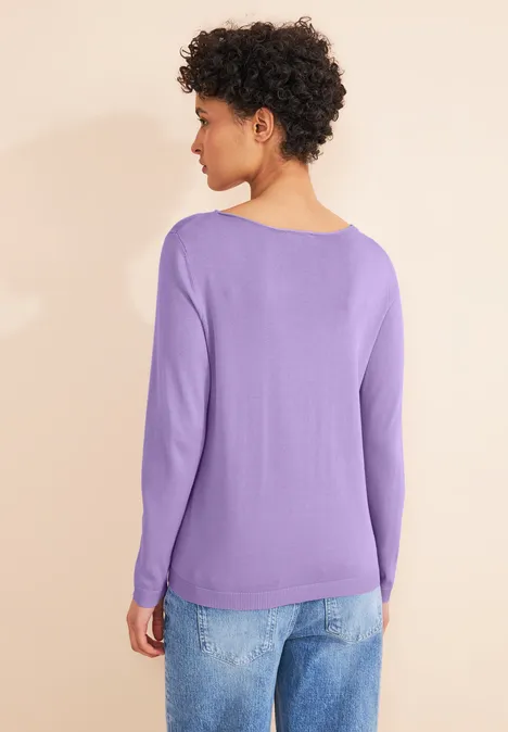 Basic Feinstrickpullover smell of lavender
