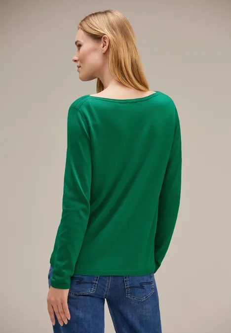 U-Boot Ausschnitt Pullover fresh spring green