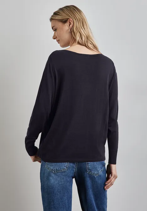 Basic Pullover deep tint blue