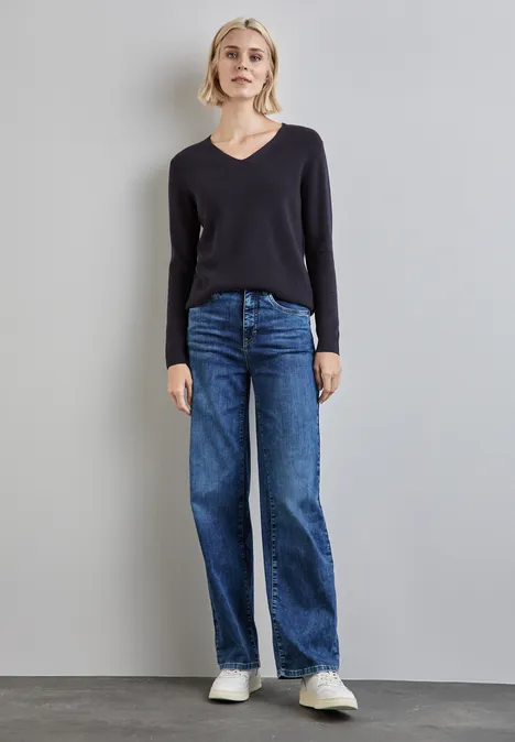 Basic Pullover deep tint blue