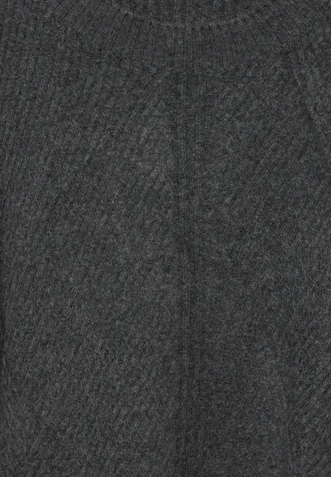 Strukturpullover gravel grey mel.