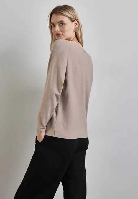 Dolman Pullover mocha beige mel.