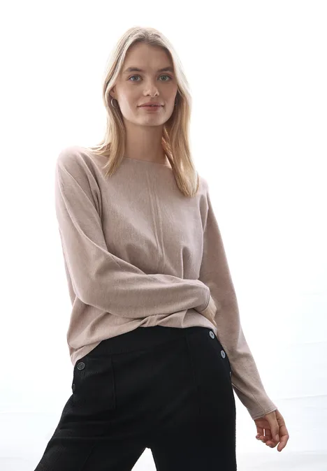 Dolman Pullover mocha beige mel.