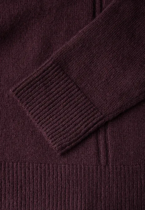 Rollkragen Sweater enigma red