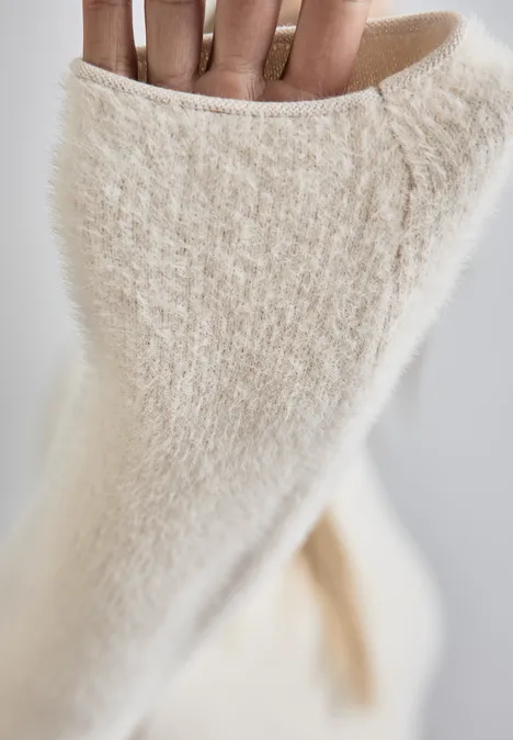 Federgarn Pullover lucid white