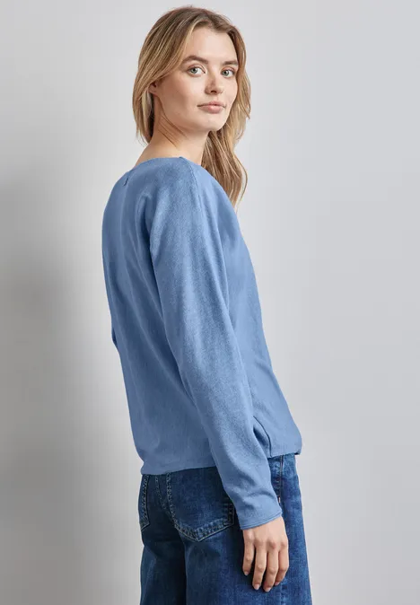Basic Dolman Pullover blissful blue mel.