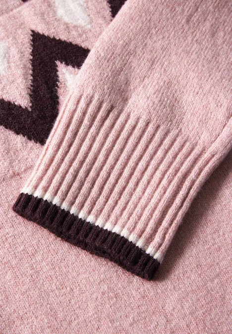 Pullover im Norweger-Stil petal rose mel.