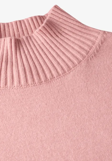 Pullover mit Stehkragen petal rose mel.