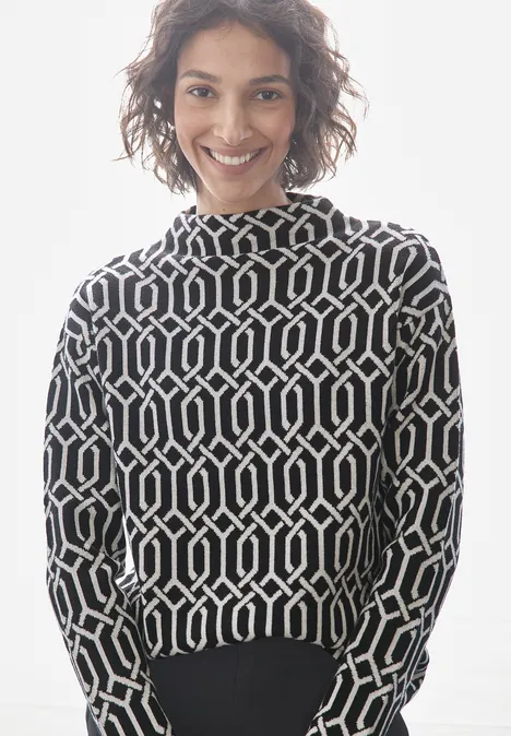 Jaquard Pullover Black