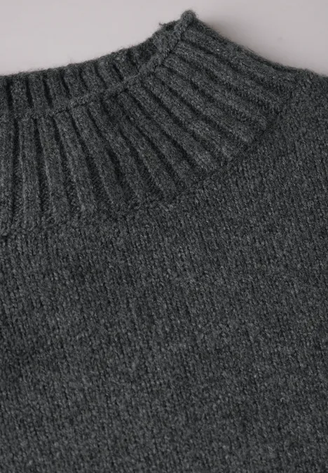 Strickpullover gravel grey mel.