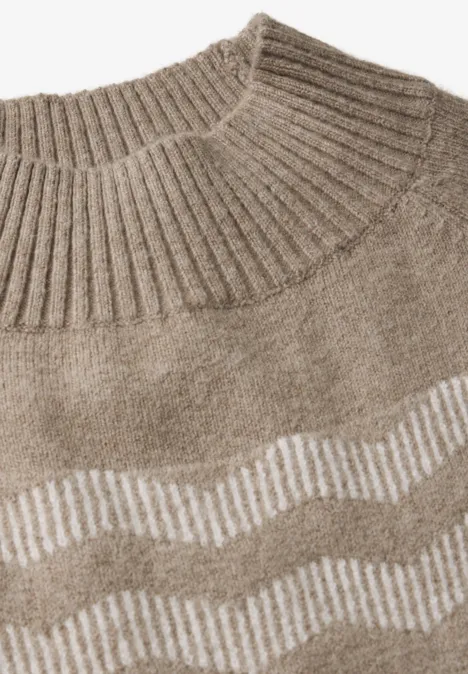 Melange-Look Pullover mocha glow mel.