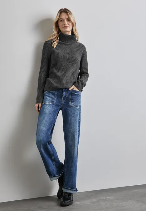 Strickpullover gravel grey mel.