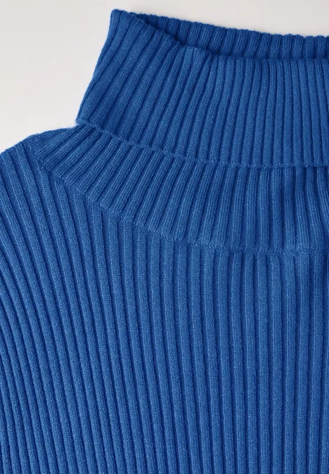 Basic Rollkragen-Pullover odyssey blue