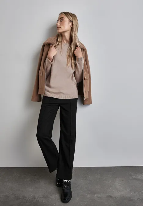 Basic Sweater mocha beige mel.