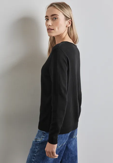 Feinstrickpullover Black