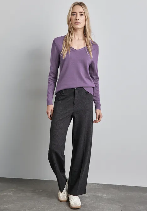 Feinstrickpullover light violet