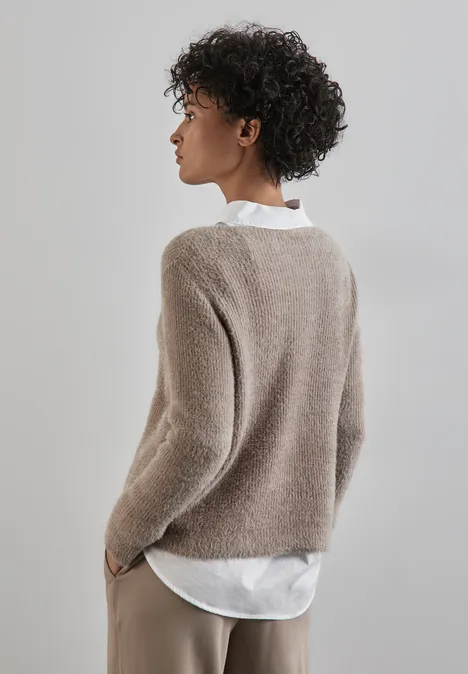 Trui van verengaren breezy beige