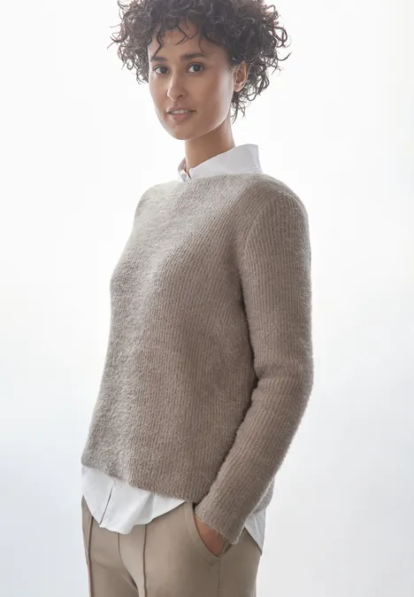 Trui van verengaren breezy beige