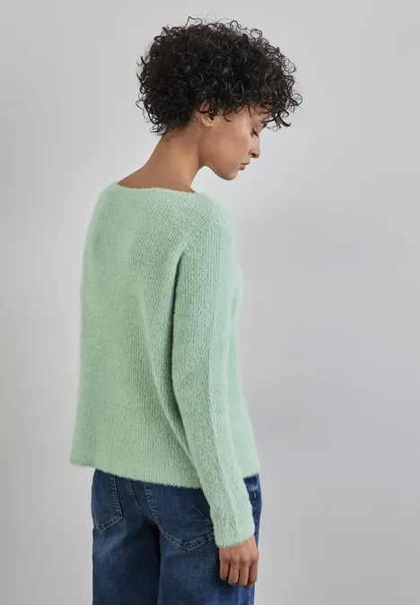 Federgarn-Pullover light sunlit green