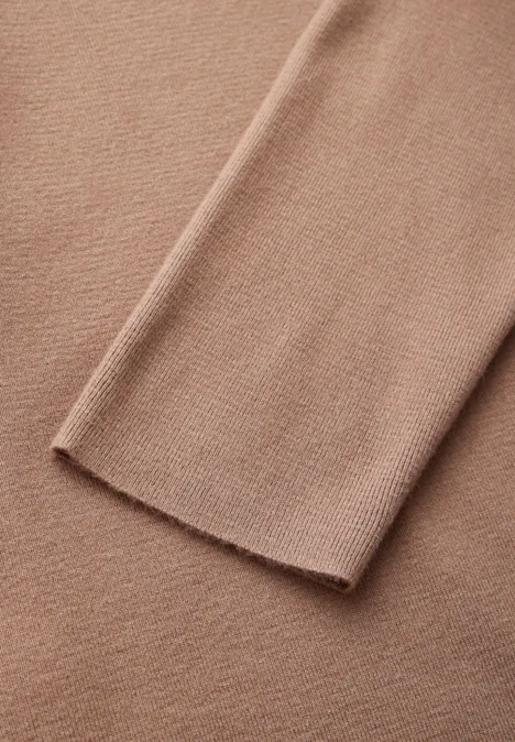 Basic Feinstrickpullover rich mocha mel.