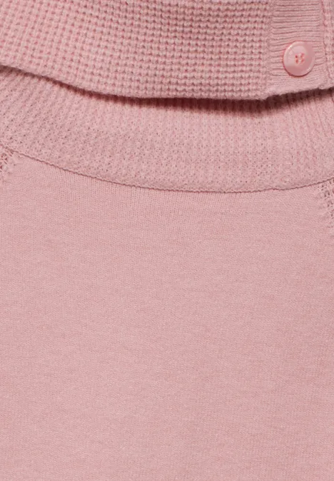 Pullover mit Stehkragen petal rose mel.