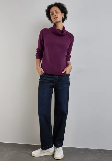Pullover mit Stehkragen caspia purple