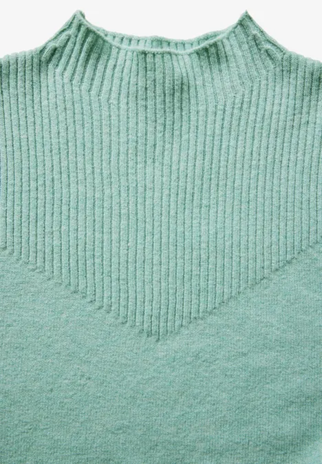 Strukturmix-Pullover sunlit green mel.
