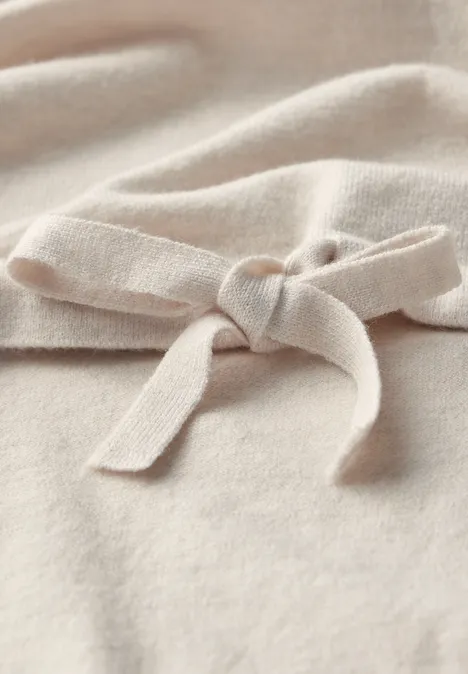 Kurzer Turtleneck-Sweater cream white melange