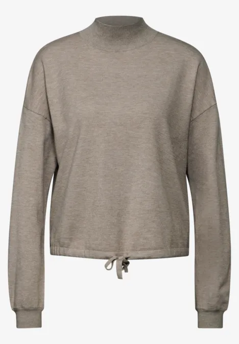 Kurzer Turtleneck-Sweater mocha beige mel.