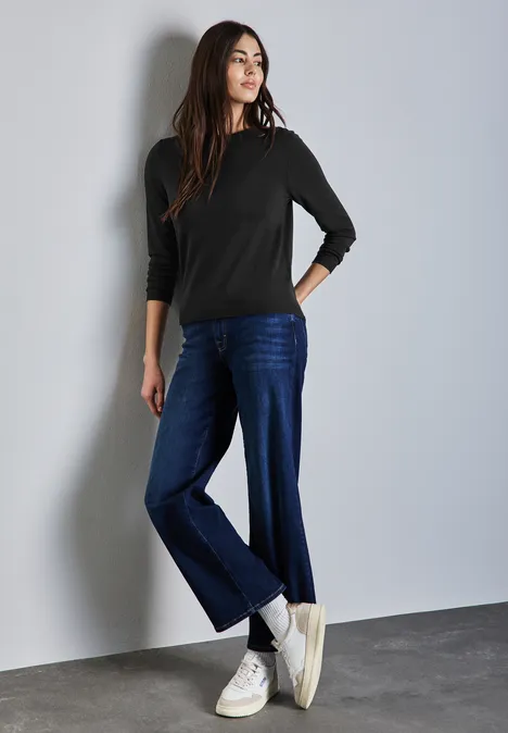 Weicher Strickpullover Black