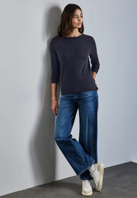 Weicher Strickpullover deep blue