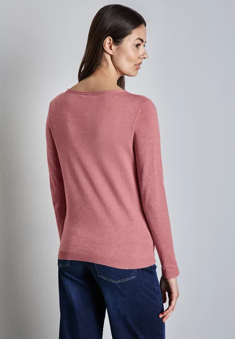 Weicher Strickpullover sugar coral mel.